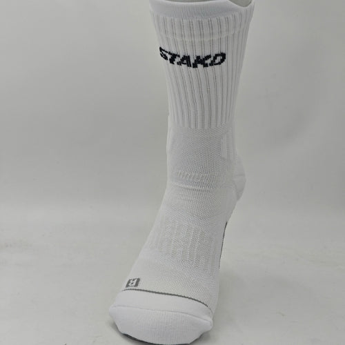 STAKD Elite Crew Socks (White)